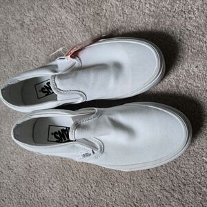 Vans Womens White Slip-On Shoes
